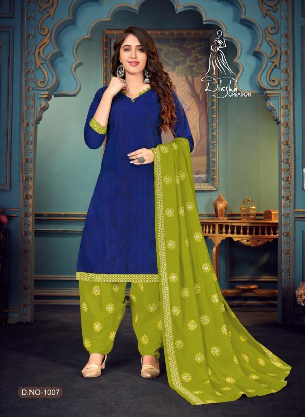  Diksha 4 Colours Stich Patiyala Readymade Dress Collection